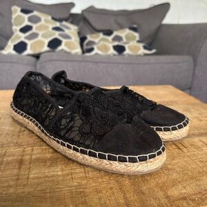 Mossimo Women’s Black Lace Espadrilles Sz 7.5
